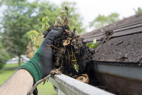 Cleaning-out-gutters