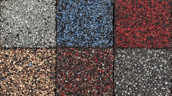 Colored roof granules